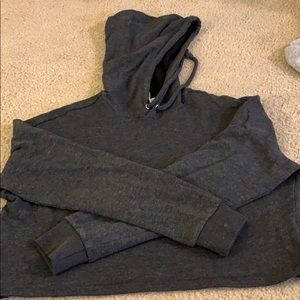 grey cropped sweatshirt